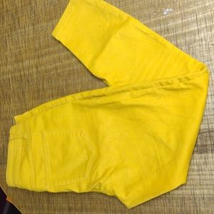 ARTISAN NY MUSTARD YELLOW 🟡 SKINNY BRUSHED COTTON JEAN SZ 8 😎
